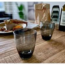 - ETON - Juego de 8 vasos acrlicos y vasos altos de 15 y 21 onzas, aptos para lavavajillas, color gris y negro - 15.2 y 20.8 onzas + Gris / negro - Ver 3