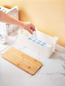 Wire Storage Boxes, Multi-Purpose Storage Boxes For Home, Office And Desktop, Multi-Purpose Storage Boxes For Desktop And Living Room, Space-Saving Desktop And Living Room Storage Boxes, Fashionable Daily Charging Storage Boxes, Office Storage Boxes, The First Choice For Minimalist Home, Essential For Cleaning The Charging Area - Multiple Colors - View 3