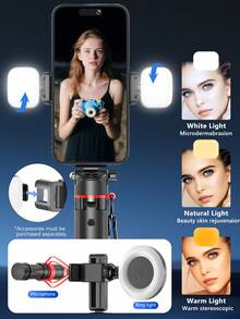 TOKQI 11.55厘米/4.55英寸迷你自拍杆三脚架，带挂绳环，便携式360°旋转手机支架，可伸缩落地支架，带无线遥控器，兼容智能手机，适用于户外、徒步、Vlog、活动、家庭聚会、假日录像、直播等场景。