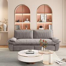 73.2" Queen Size Pull Out Sofa Bed, 3-In-1 Convertible Velvet Sleeper Sofa With Chaise Lounge, Multi-Functional Loveseat For Living Room & Guest Room - 灰色 - 查看 9