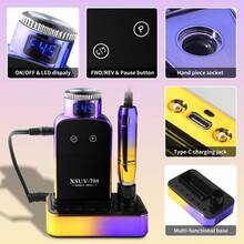 Portable Electric Nail Drill - PRO 45000RPM Electric Nail File Nail Drills For Acrylic Nails Professional With Drill Bits Manicure Pedicure Supplies Use Nail Art For Home DIY Salon Use - 彩色 - 查看 3