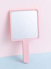 1个极简方形手持化妆镜，方便携带的粉色少女化妆镜，化妆，便宜，房间装饰，梳妆台，旅行，卧室，化妆配件，镜子，化妆镜，迷你镜，便携镜，小镜子，手持镜，便宜，圣诞礼物，化妆，化妆工具，便宜货，礼物，女士礼物，圣诞礼物，赠品，旅行，便宜货，旅行必备 - 粉色 - 查看 9