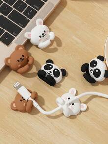 可爱动物造型自粘式电线整理夹，多功能夹式电线整理器，耐用电线收纳器，男女通用，适用于鼠标、耳机和数据线，可用于桌面、墙壁、汽车、宿舍等场所，实用挂钩，房间装饰，电线管理配件，办公桌配件，返校季必备