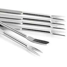 15-teiliges Picknick-Set für Meeresfrüchte, -Zubehörset, 15 Gabeln, Meeresfrüchte-Geschirr, 15 Gabeln, 17,5 cm - Aprikosenfarben - Übersicht 4