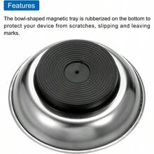 Round Magnetic Tray 4 Inchx 1.26 Inch Stainless Steel Magnet Tray Parts Holder Socket Screw Nuts Bolts Pin Washers Metal Parts - 4 X 1.26 Inch - View 5