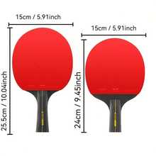 2支装专业乒乓球拍，6星级乒乓球拍，双面胶皮乒乓球拍套装