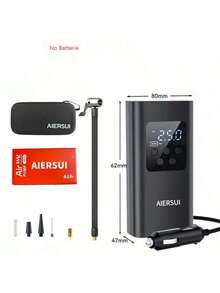 120W 数字轮胎充气泵，150 PSI 便携式空气压缩机，适用于汽车和摩托车，带 LED 灯