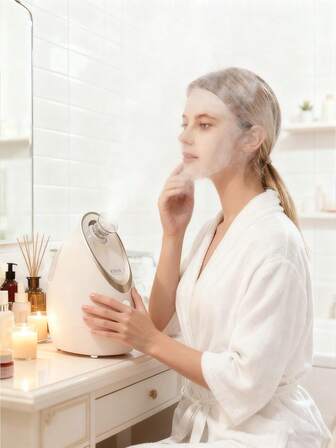 KSKIN家用离子面部蒸脸器，面部暖雾加湿器，适用于面部桑拿SPA，滋润鼻窦，疏通毛孔。