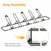 MR IRONSTONE MR IRONS TONE 5 Heavy-Duty Bike Floor Standing -7-Pound Capacity Bike Hanger, Sturdy Iron Structure, Space Saving Garage And Indoor Storage For Mountain/Road Bikes, Easy To Install (Black), Garage Organization | Efficient Space Saving | Sturdy Structure, Bike Rack - Black - View 8