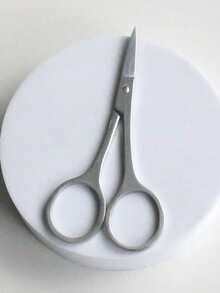 1 pièce Ciseaux à sourcils premium brodés, outil de toilettage multifonctionnel et compact, abordable, idéal pour les bas de Noël, le maquillage, les outils de maquillage, les petits cadeaux, les cadeaux pour femmes, les cadeaux de Noël - Argent - Voir 1