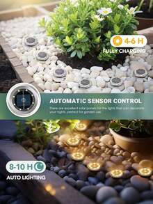 Conjunto de 4 Luminárias Solares de Caminho com Brilho Branco Quente em Estilo Cottagecore para Decoração Externa e Interna, Impermeáveis e com Acendimento Automático ao Anoitecer e ao Amanhecer, Iluminação LED Suave para Paisagismo em Jardins, Canteiros de Flores, Pátios e Quintais, Ideal para Amantes de Jardins com Estilo Moderno de Fazenda. - Multicolorido - Ver 3