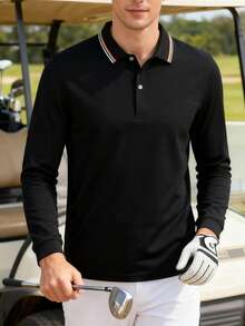 Men's Boyfriend Style Polo Shirt - Quick-Dry Ice Silk Lapel | All Sizes (XS-XXL) | Ultra-Lightweight Breathable For Golf/Outdoor/Business/Casual