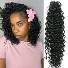 EAYON HAIR Water Wave Crochet Human Hair For Miracle Knots Pre-Seperated Feather Human Crochet Hair 100% Human Hair Extensions Natural Color 14-22 Inch 50 Strands/60G - Natural Black - 查看 10