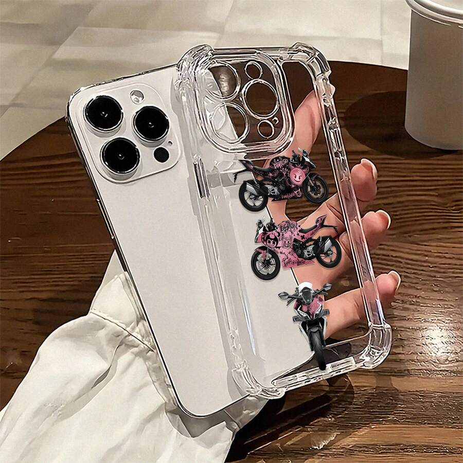 Funda para teléfono con diseño de motocicleta Demon Art, con ilustraciones vibrantes y un estilo único. Compatible con Samsung, 17, 16 Pro Max, 15 Pro Max, 13 y 12. Fabricada en TPU para una mayor protección contra caídas. Un regalo ideal para entusiastas de las motocicletas y amantes del arte. Elegante funda rosa con diseño de motocicleta Demon, con diseños dinámicos y llamativos. Compatible con Samsung, 17, 16 Pro Max, 15 Pro Max, 13 y 12. Fabricada en TPU resistente que ofrece una protección confiable contra caídas. Perfecta para amigos y familiares que aprecian la estética audaz. Elegante funda con gráficos de motocicleta, con ilustraciones geniales que destacan. Compatible con Samsung, 17, 16 Pro Max, 15 Pro Max, 13 y 12. Fabricada en TPU flexible que garantiza protección contra caídas. Una excelente opción para seres queridos y regalos únicos. - transparente - Ver 1