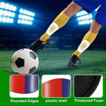 1 Pair Red & Blue Striped No.10 Football Shin Guards, Comfortable Fit, Unique Size Design Suitable For Football Or Other Sports - Multicolor - View 5