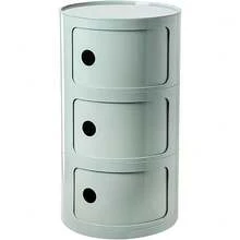 ColourTree 2 /3/4Tier Green Round Nightstand With Drawers,Small Bedside Table With Storage,Round Storage Cabinet With Sliding Door,Modern End Table Side Table - 彩色 - 查看 29