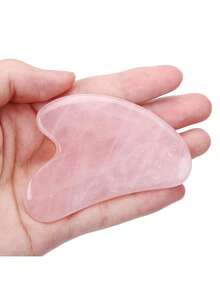 Dụng cụ massage mặt Gua Sha bằng đá thạch anh hồng tự nhiên, hình trái tim màu hồng, thích hợp cho thư giãn cơ thể, cầm tay, quà tặng tuyệt vời cho nam và nữ, làm đẹp, sản phẩm chăm sóc da, spa, tự chăm sóc, dụng cụ chăm sóc da, chăm sóc da mặt, dụng cụ thẩm mỹ, massage, dụng cụ massage mặt, con lăn massage mặt. - Hồng - Xem 3