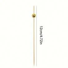 10/50/100/200支装金色蛋糕水果签 - 优雅甜点、派对装饰、生日婚礼装饰，经久耐用，适用于蛋糕、花卉、婚礼装饰，时尚牙签，坚固设计，甜点爱好者的必备品 - 金色 - 查看 11