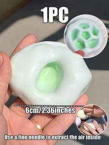 1PC Malleable Snow Skin Glutinous Rice Ball Squeeze Stress Relief Toy, Realistic Mochi, Good Touch, Glutinous Rice Cake, Stress Relief Toy, Cute Stuff, Travel Portable Fidget Squeeze Toy - Multicolor - View 17