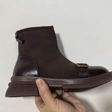 Women Pumps - Dark Brown Velvet Lining - View 6