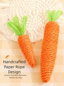Đồ chơi trêu chọc mèo hình củ cà rốt mới, đồ chơi gặm có âm thanh, đồ chơi cào móng cho mèo con giúp chúng tự giải trí và giảm căng thẳng. - Nhiều màu - Xem 4