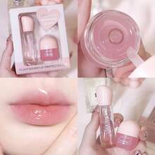 2PCS Peach-Scented Lip Oil And Lip Mask Set, Long-Lasting Moisturizing And Prevents Chapped Lips, Lip Care(Hydrating Crystal Lip Mask + Lip Gloss Set, Plant Extract Day & Night Hydrating Sleeping Lip Mask), Suitable For Autumn And Winter, Lip Oil Cosmetics For Men And Women. Beginner-Friendly, Suitable For Students, Birthdays, Valentine's Day, Halloween, Christmas, And Holiday Gifts.