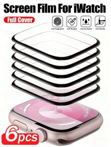 6片装软屏保护膜，适用于49mm Ultra 2/1，防刮花，柔软TPU材质，高清透明，无气泡，触控灵敏，全覆盖保护膜，超薄高透明高清触控软膜，兼容45mm/49mm/46mm/42mm/41mm/44mm/40mm/38mm/S10/S9/S8/S7/S6/S5/S4/S3/S2/S1/SE/Ultra 1/2系列配件 - 6件 - 查看 13