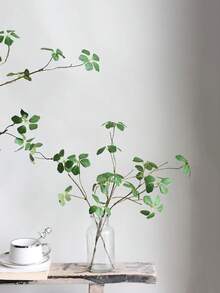 1 غصن اصطناعي مع أوراق، فرع أزاليا ياباني مقلد، فرع ورق ربيعي مزيف، رذاذ ورق مزيف من فرع الصفصاف، فرع البندق، لملء المزهريات، ديكور المكتب والمنزل والزفاف - متعدد الألوان - مشاهدة 5