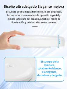 Luces de Techo LED con Sensor de Movimiento Circular,Lámpara de techo(sensor de movimiento) 12 W/18W,luz blanca de 6500 K,Luz Doméstica para Puerta de Entrada, Pasillo y Escalera. - Blanco - Ver 6