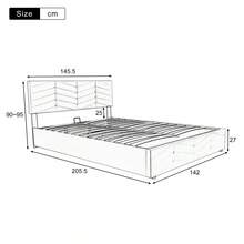 Bed Frames - 米色 + 絲絨 + 140厘米*200厘米 - 查看 5