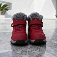 Women's Winter Warm Outdoor Hiking Boots With Fleece Lining - 紅色 - 查看 2