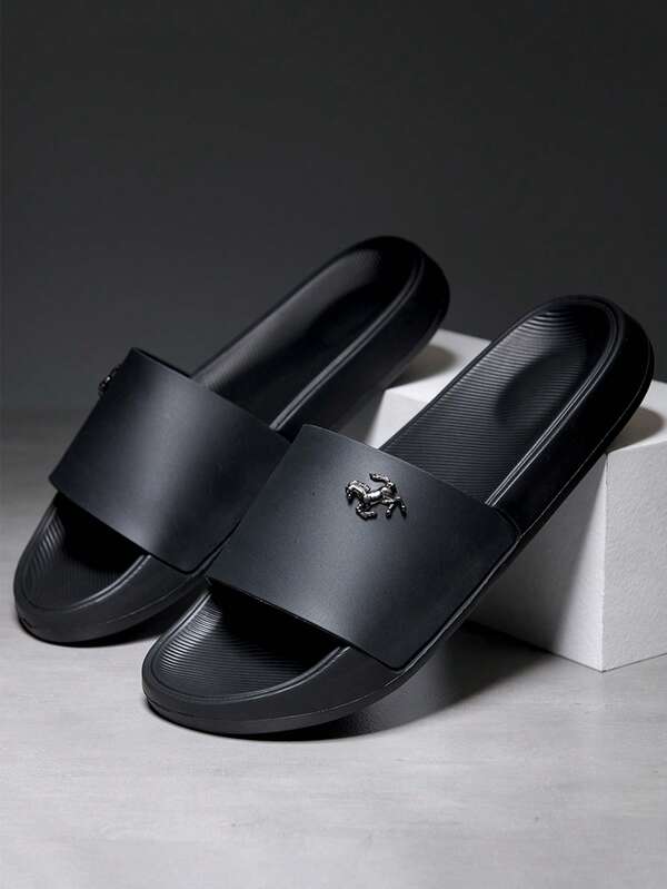 Herrsporttofflor, slitstark tjock EVA-sula, lätta flip-flops för inomhusbruk, lämpliga för sommarutomhus, strand och fritid