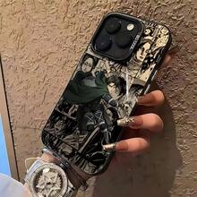Funda elegante para teléfono con la popular serie anime A-Attack on, compatible con varios modelos de, incluyendo 17, 16E, 16, 15, 14, 13, 12, 11, Pro,,, X, XR, XSMAX, 8 y Plus.Tiene un acabado mate y está diseñpara prevenir17  17promax - Negro - Ver 1