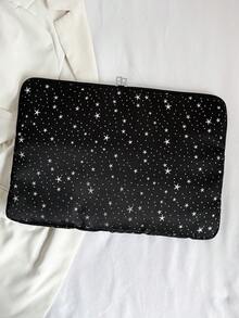 1个星形图案笔记本电脑保护套，适用于10/11英寸iPad、13/14英寸、15/15.6英寸笔记本电脑，防水旅行必备。 - 黑色 - 查看 7