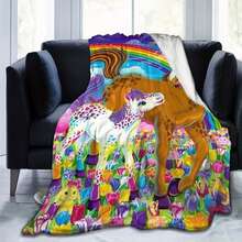 1pc Whimsical Unicorn & Cheetah Print,Colorful And Cute Animals Fleece Blanket - Soft, Lightweight & Durable Flannel Throw With Vibrant Rainbow Colors, 280gsm For Him And Her, Perfect For Naps, Camping, Travel, Home, Daily, Office Decoration, Birthdays Anniversary, Valentine's Day, Thanksgiving Day, Christmas, Halloween, Mother's Day, Father's Day, Wedding, New Year Gifts, Personalized Ideal Gifts For Her, Him, Family, Boyfriend, Girlfriend, Father, Family, Mother, Lover, Daughter, Son, Grandpa, Grandma, Friend, Classmate, Pet. Sofa,Bed,Car,Bedroom,Living Room,Office,  Outdoor Camping, Beach,Wall Decoration - Nhiều màu 10 - Xem 4