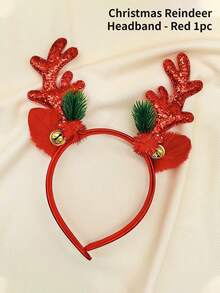 1 buc. Bentiță de Crăciun pentru femei cu coarne de ren, accesoriu de păr cu ren sclipici pentru petrecere, festival, decorațiuni de Anul Nou, Halloween, decorațiuni de Crăciun, esențiale pentru acasă, petrecere, Halloween, Ziua Tatălui, Ziua Mamei, Ziua Recunoștinței, Paște, Crăciun, zile de naștere, cadouri de sărbători pentru prieteni și familie, nunți, sezonul de întoarcere la școală, ceremonii. - Multicolor - Vizualizare 11