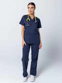 Surgical Scrub Set For Men And Women, Premium Gabardine - Màu xanh hải quân - Xem 6