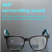 SG18-Pro TWS 真无线蓝牙耳机，双透明镜片，偏光功能，兼容安卓和 iOS 系统，80mAh+80mAh