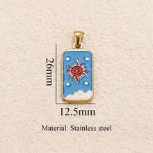 1件不锈钢时尚吊坠，玫瑰、冰淇淋、糖果、心形，DIY珠宝配件，项链耳环，不锈钢女士珠宝吊坠 - 吊墜19 - 查看 12