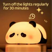 Panda Night Light, Cute Animal-Shaped Night Light - White - View 5