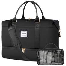 LOVEVOOK Travel Bag Weekender Bags For Women, Carry On Overnight With Shoe Compartment,Duffle With Laptop Pocket,Hospital Bag For Labor Delivery,Gym Tote With Toiletry - màu đen - Xem 1