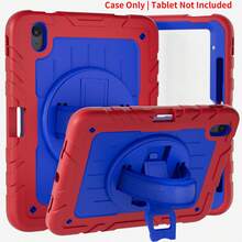 1pc Stock Case Compatible With Ipad 10th/ 9th/ 8th/ 7th/ 6th/ 5th/4th Generation 10.9/11''/ 9.7'', IPad 11(A16 2025) IPad (A16) 11 Inch 11th Generation 2025 With PET Film Galaxy Tab A8 10.5 Inch 2022 IPad Pro/Air6/Air7 11 2018/2020/2021/2022/2024/2025 IPad Mini 6 8.3 Inch IPad Mini 7 A17 Pro 8.3'' 2024Case With Pencil Holder [360° Rotating Hand Strap] - Red Blue - View 33