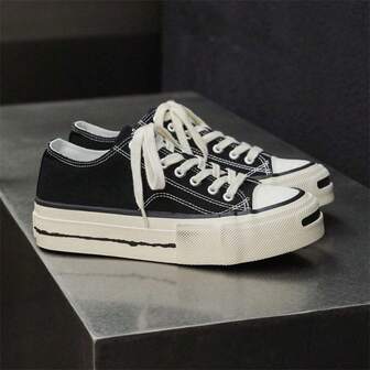 男士休闲帆布鞋，女士加大码低帮帆布鞋，尺码 39-44