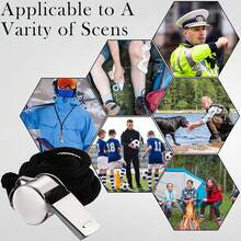 1个专业不锈钢哨子，带挂绳，超响亮运动哨，适用于教练、裁判、救生员、官员和团队，户外使用 - 彩色 - 查看 11