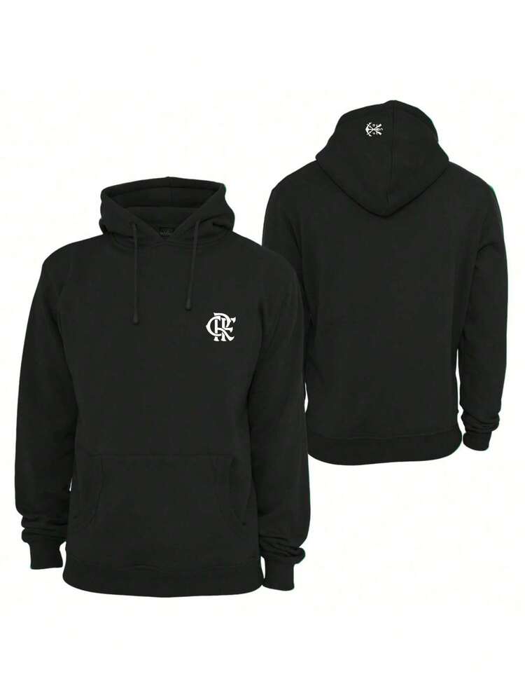 Paris Flamengo Fleece Sweatshirt For Men And Women With Pocket And Hood, Flannel Lined, Winter - Black - View 1