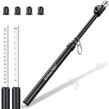 Heavy Duty Tire Pressure Gauge, Straight - On Dual Pressure Gauge Range 10 - 150 PSI, Gauge 4 Caps, Semi Truck Tire Gauge Truck, RV, Car - initial - View 2