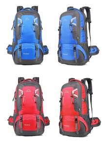 Large Capacity Outdoor Hiking Travel Backpack, Classic Minimalist Design, Multi-Color Options, Unisex Multi-Compartment Travel Bag, Suitable For Hiking, Camping, Cycling, Multi-Function Luggage Backpack - Multicolor - View 5