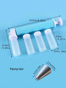 1set Manual Airbrush For Decorating Cakes,DIY Baking Cake Airbrush Pump Decorating Tools Cakes Spray Gun Kit For Kitchen Cupcakes Desserts Decorating - Multicolor - View 8