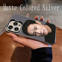 Funda de Smartphone de Alta Gama Compatible con 17 16 15 14 Pro 13 12 Plus 11 de Color Mate Plateado  B-Byung H-Hun - Negro8 - Ver 1