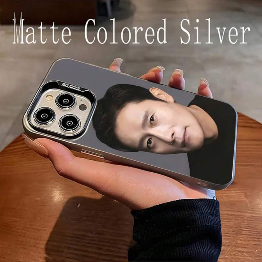 Funda de Smartphone de Alta Gama Compatible con 17 16 15 14 Pro 13 12 Plus 11 de Color Mate Plateado B-Byung H-Hun - Negro8 - Ver 1